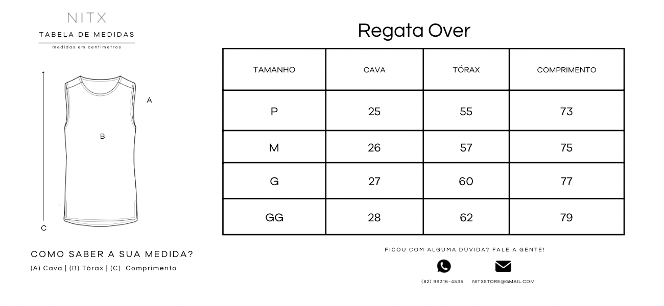 Regata Over Algodão Bolso Crochê Preta